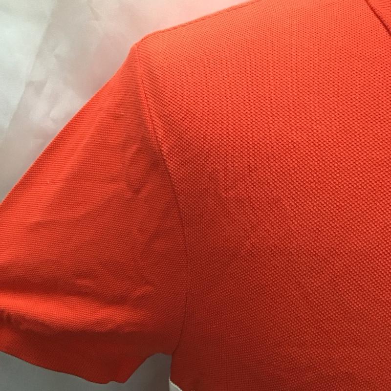 ラコステ LACOSTE ポロシャツ 半袖 半袖ポロシャツ 半袖カットソー 半袖シャツ 3 ロゴ、文字 白 / ホワイト / X 橙 / オレンジ /  メンズ USED 古着 中古 10111040