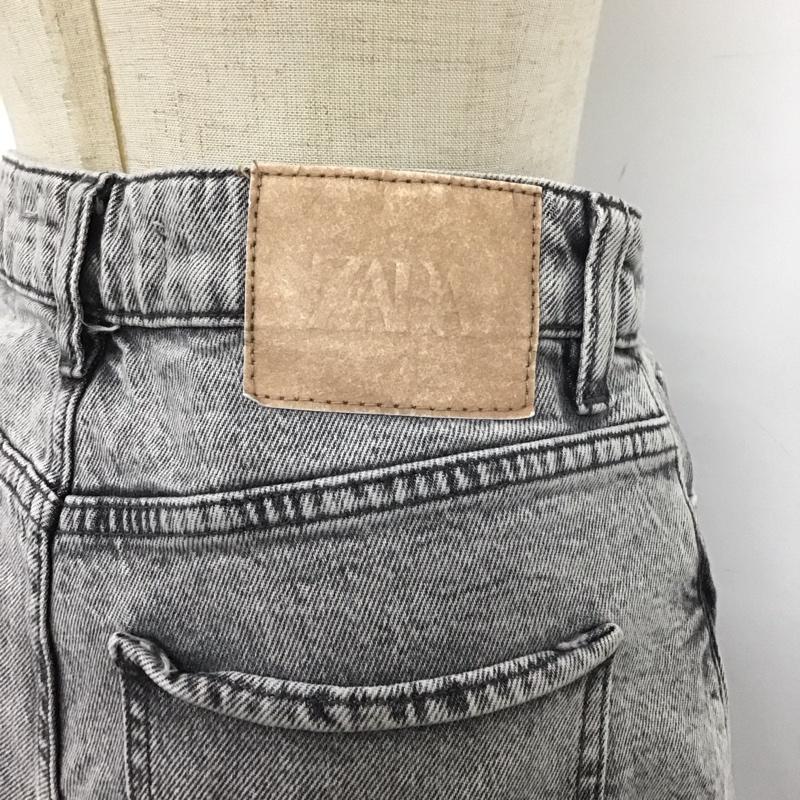ザラ ZARA パンツ デニム、ジーンズ デニムパンツ ストレートパンツ スリムパンツ カジュアルパンツ 34 無地 黒 / ブラック /  レディース USED 古着 中古 10109245