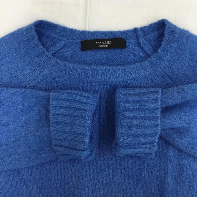 マックスマーラ Max Mara ニット、セーター 長袖 S 無地 青 / ブルー /  レディース USED 古着 中古 10138370