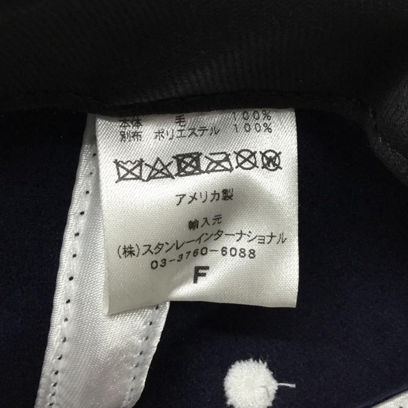 エベッツフィールドフランネルズ EBBETS FIELD FLANNELS 帽子 キャップ FSキャップ ウール ロゴ、文字 紺 / ネイビー /  メンズ USED 古着 中古 10122334