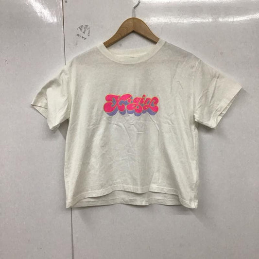エックスガール X-girl Tシャツ 半袖 半袖カットソー プリントTシャツ クルーネックカットソー M ロゴ、文字 白 / ホワイト /  レディース USED 古着 中古 10129777