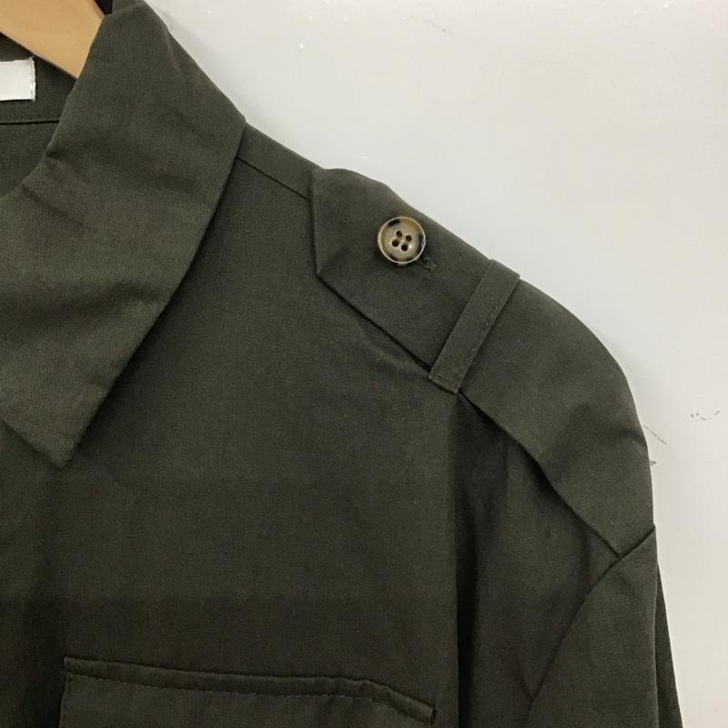 アルシーヴ archives ワンピース ロングスカート 長袖シャツワンピース 前空きロングワンピース M 無地 カーキ / カーキ /  レディース USED 古着 中古 10142051