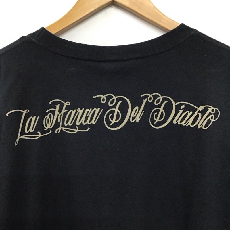 古着 USED Tシャツ 半袖 半袖カットソー プリントTシャツ クルーネックカットソー XXL プリント 黒 / ブラック /  メンズ USED 古着 中古 10141504