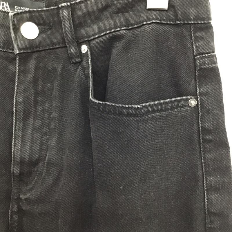 ザラ ZARA パンツ デニム、ジーンズ 36 無地 黒 / ブラック /  レディース USED 古着 中古 10121556