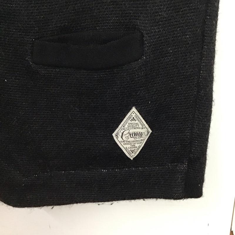 クライミー CRIMIE ベスト ベスト ニットベスト ノースリーブカットソー フロントボタン L プリント 黒 / ブラック /  メンズ USED 古着 中古 10142986