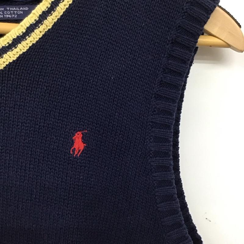 ポロバイラルフローレン Polo by RALPH LAUREN ベスト ベスト M 無地 紺 / ネイビー /  レディース USED 古着 中古 10136926