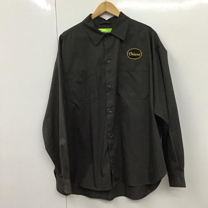 レイジブルー RAGEBLUE シャツ、ブラウス 長袖 長袖シャツ 無地シャツ カラーシャツ ミリタリーシャツ L ロゴ、文字 カーキ / カーキ /  メンズ USED 古着 中古 10130333