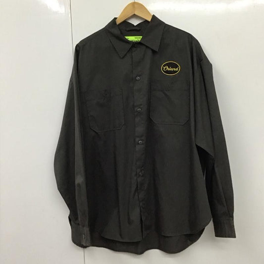 レイジブルー RAGEBLUE シャツ、ブラウス 長袖 長袖シャツ 無地シャツ カラーシャツ ミリタリーシャツ L ロゴ、文字 カーキ / カーキ /  メンズ USED 古着 中古 10130333