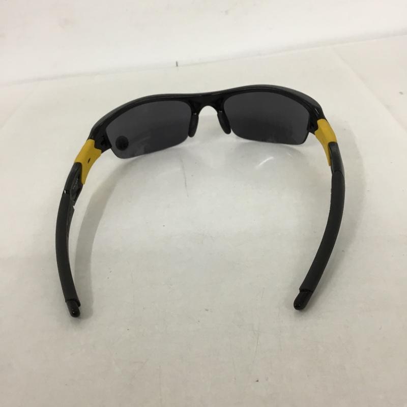 オークリー OAKLEY めがね・サングラス サングラス 12-762 FLAK JACKET スポーツサングラス ミラーレンズ ロゴ、文字 黒 / ブラック / X 黄 / イエロー /  メンズ USED 古着 中古 10129361