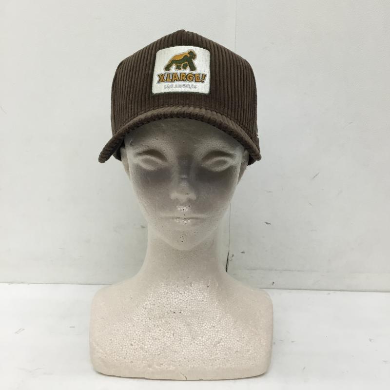 ニューエラ NEW ERA 帽子 キャップ X-LARGE コーデュロイ ロゴ、文字 茶 / ブラウン /  メンズ USED 古着 中古 10140922