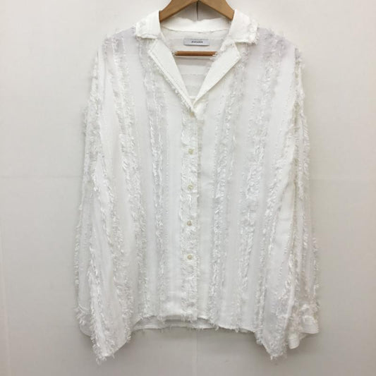 ジーナシス JEANASIS シャツ、ブラウス 長袖 フリンジシャツ FREE  白 / ホワイト /  レディース USED 古着 中古 10135932