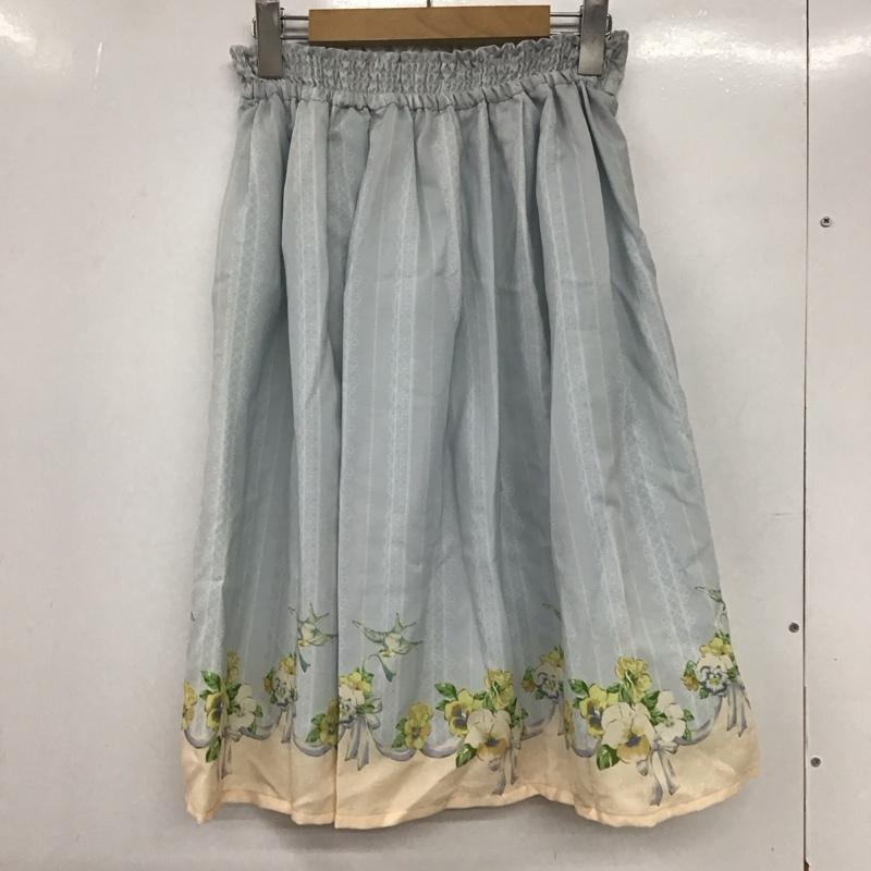 アクシーズファム axes femme スカート ひざ丈スカート M  水色 / ライトブルー /  レディース USED 古着 中古 10131920