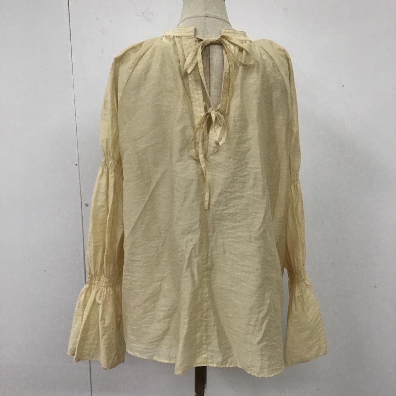 ビス ViS カットソー 長袖 BVH-11100-A パフスリーブシアーブラウス 長袖カットソー M 無地 ベージュ / ベージュ /  レディース USED 古着 中古 10117304