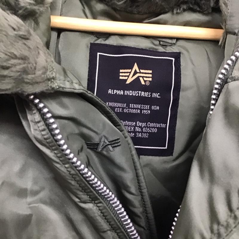 アルファインダストリー Alpha Industries ジャケット、上着 ジャンパー、ブルゾン ジップアップジャケット ナイロンジャケット アウター ミリタリージャケット S 無地 カーキ / カーキ /  メンズ USED 古着 中古 10141387