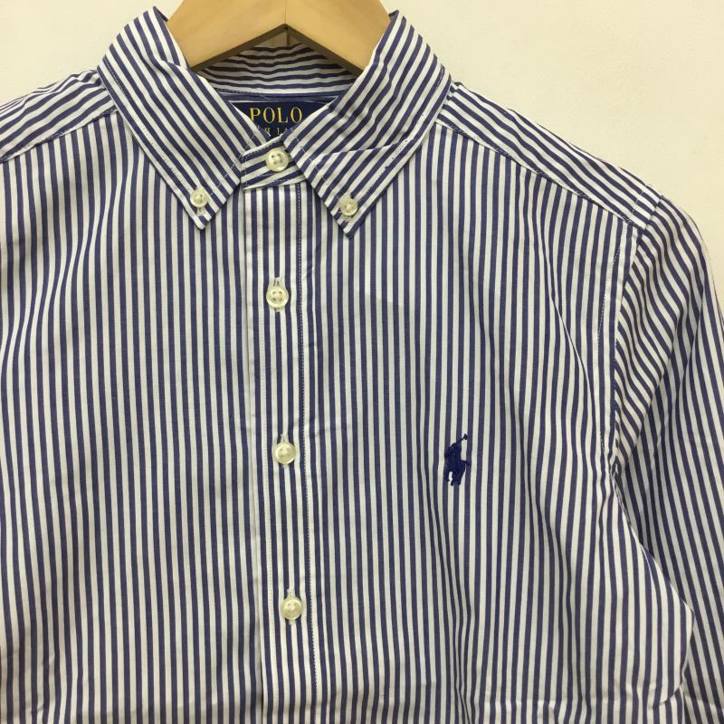 ポロラルフローレン POLO RALPH LAUREN シャツ、ブラウス 長袖 150cm ストライプ 青 / ブルー /  ボーイズ USED 古着 中古 10135646