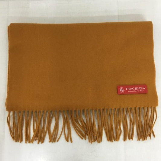 ピアチェンツァ PIACENZA マフラー マフラー カシミヤ フリンジ ロゴ、文字 橙 / オレンジ /  メンズ USED 古着 中古 10143281