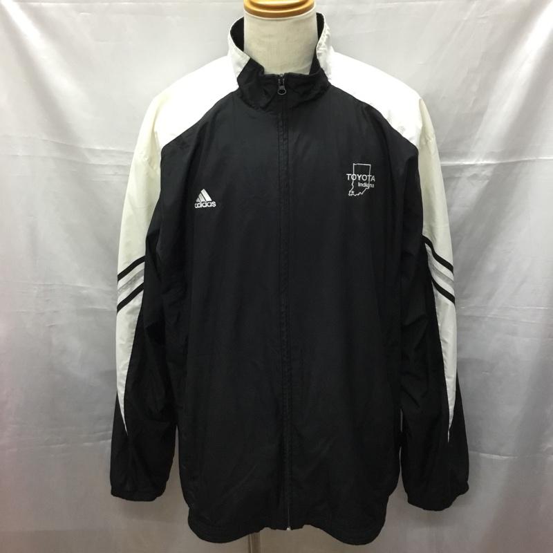 アディダス adidas ジャケット、上着 ジャンパー、ブルゾン ジップアップジャケット ジャンパー ジャケット カジュアルジャケット アウター ロゴ、文字 白 / ホワイト / X 黒 / ブラック /  メンズ USED 古着 中古 10113565