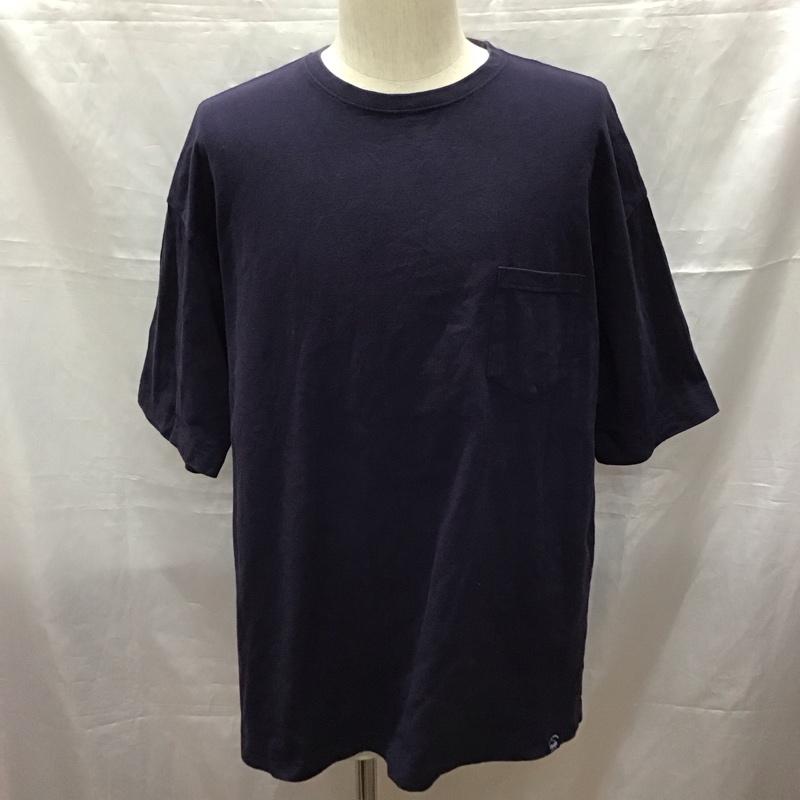 マジック ナンバー MAGIC NUMBER Tシャツ 半袖 半袖カットソー プリントTシャツ クルーネックカットソー L 無地 紺 / ネイビー /  メンズ USED 古着 中古 10116178