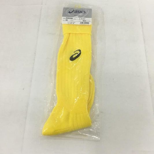 アシックス ASICS ファッション小物 ファッション小物 XSS098 ストッキング ジュニア サッカー 22cm ロゴ、文字 黄 / イエロー /  ボーイズ USED 古着 中古 10132157
