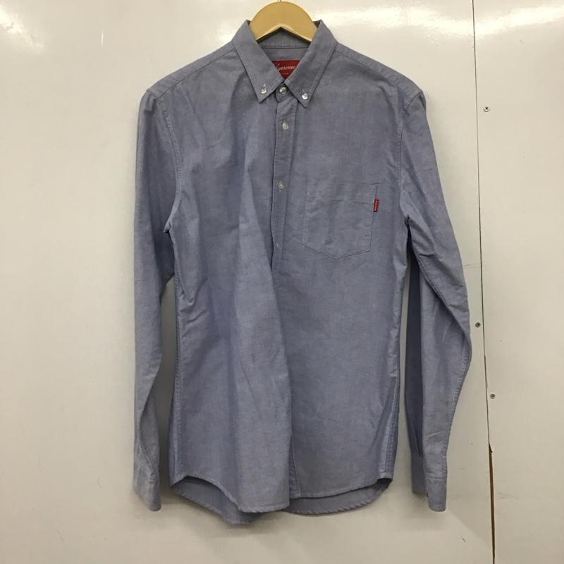 シュプリーム Supreme シャツ、ブラウス 長袖 長袖シャツ 無地シャツ カラーシャツ ボタンダウンシャツ M ロゴ、文字 水色 / ライトブルー /  メンズ USED 古着 中古 10146432