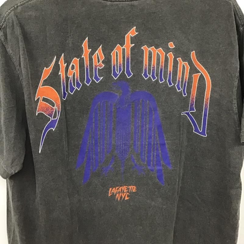 ラファイエット Lafayette Tシャツ 半袖 半袖カットソー プリントTシャツ クルーネックカットソー M ロゴ、文字 灰 / グレー /  メンズ USED 古着 中古 10135938