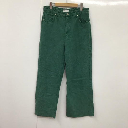 ザラ ZARA パンツ デニム、ジーンズ 6045 124 529 カラーデニム ハイウエスト 無地 緑 / グリーン /  レディース USED 古着 中古 10129188