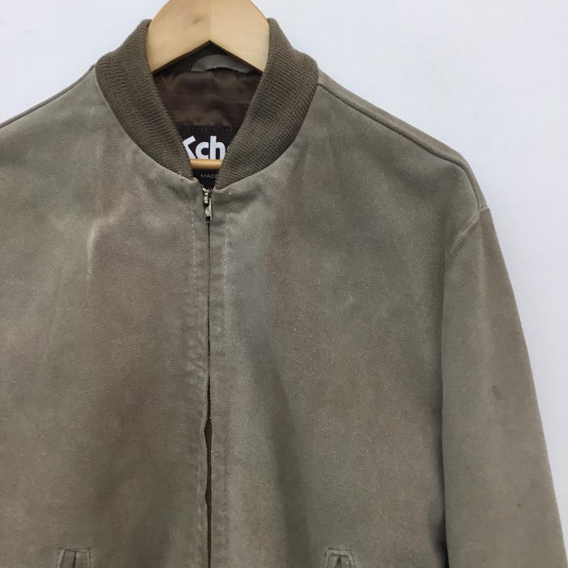 ショット schott ジャケット、上着 レザージャケット スウェード　レザージャケット 38 無地 ベージュ / ベージュ / X 茶 / ブラウン /  メンズ USED 古着 中古 10138775