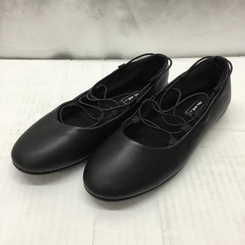 ニコアンド niko and... パンプス パンプス レースアップフラットパンプス M 無地 黒 / ブラック /  レディース USED 古着 中古 10117140