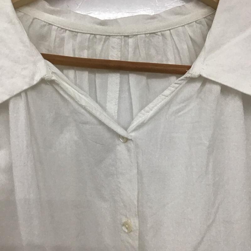 サマンサモスモスブルー Samansa Mos2 blue シャツ、ブラウス 半袖 FREE 無地 白 / ホワイト /  レディース USED 古着 中古 10147899