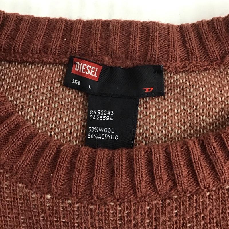 ディーゼル DIESEL ニット、セーター 長袖 長袖ニットカットソー ニット セーター クルーネックニット L 総柄 マルチカラー / マルチカラー /  メンズ USED 古着 中古 10111489