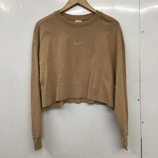 ナイキ NIKE Tシャツ 長袖 dr5633-200 スウッシュ GX L/S トップス M 無地 X ロゴ、文字 ベージュ / ベージュ /  レディース USED 古着 中古 10150846