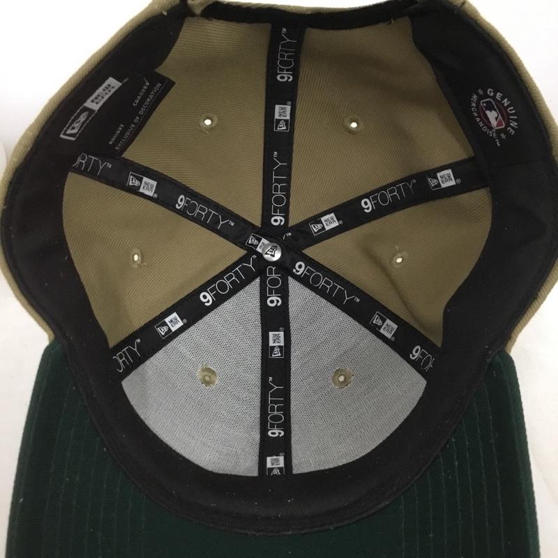 ニューエラ NEW ERA 帽子 キャップ 9FORTY 2トーン NY ロゴ、文字 ベージュ / ベージュ / X 緑 / グリーン /  メンズ USED 古着 中古 10133292
