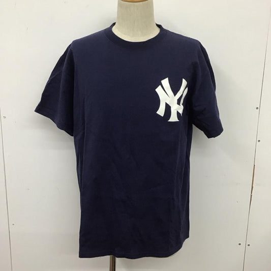 マジェスティック MAJESTIC Tシャツ 半袖 半袖カットソー プリントTシャツ クルーネックカットソー L ロゴ、文字 紺 / ネイビー /  メンズ USED 古着 中古 10111140