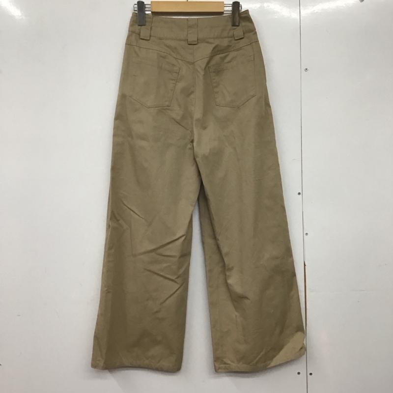 ケービーエフプラス KBF+ パンツ チノパン チノパン ワイドパンツ カジュアルパンツ ストレッチパンツ 36インチ 無地 ベージュ / ベージュ /  レディース USED 古着 中古 10145423