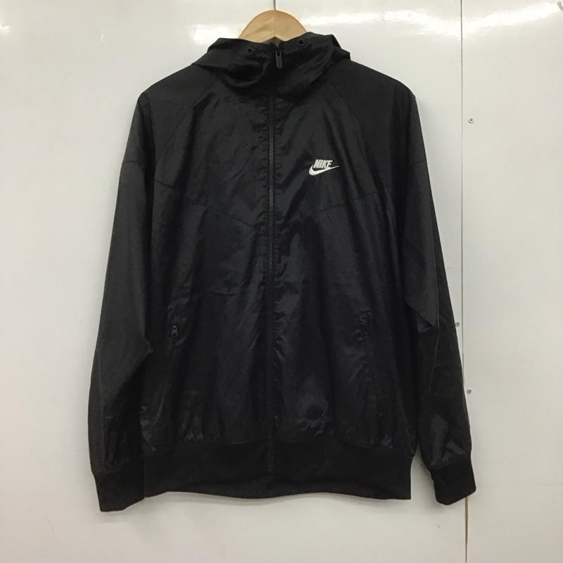 ナイキ NIKE ジャケット、上着 ジャンパー、ブルゾン da0002-010 ウィンドブレーカー ウーブンフーディジャケット L ロゴ、文字 黒 / ブラック /  メンズ USED 古着 中古 10148026