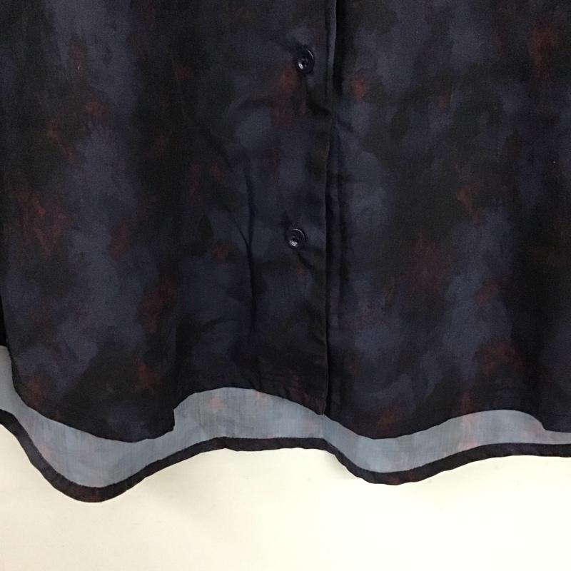 ジーナシス JEANASIS シャツ、ブラウス 半袖 js063214mc 半袖シャツ カラーシャツ タイダイカイキンシャツ FREE プリント 紺 / ネイビー /  レディース USED 古着 中古 10143822