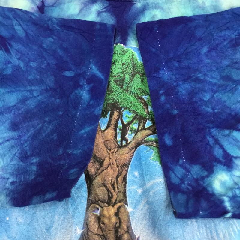 ＵＳフルギ US古着 Tシャツ 半袖 XL プリント X 総柄 青 / ブルー /  メンズ USED 古着 中古 10133843