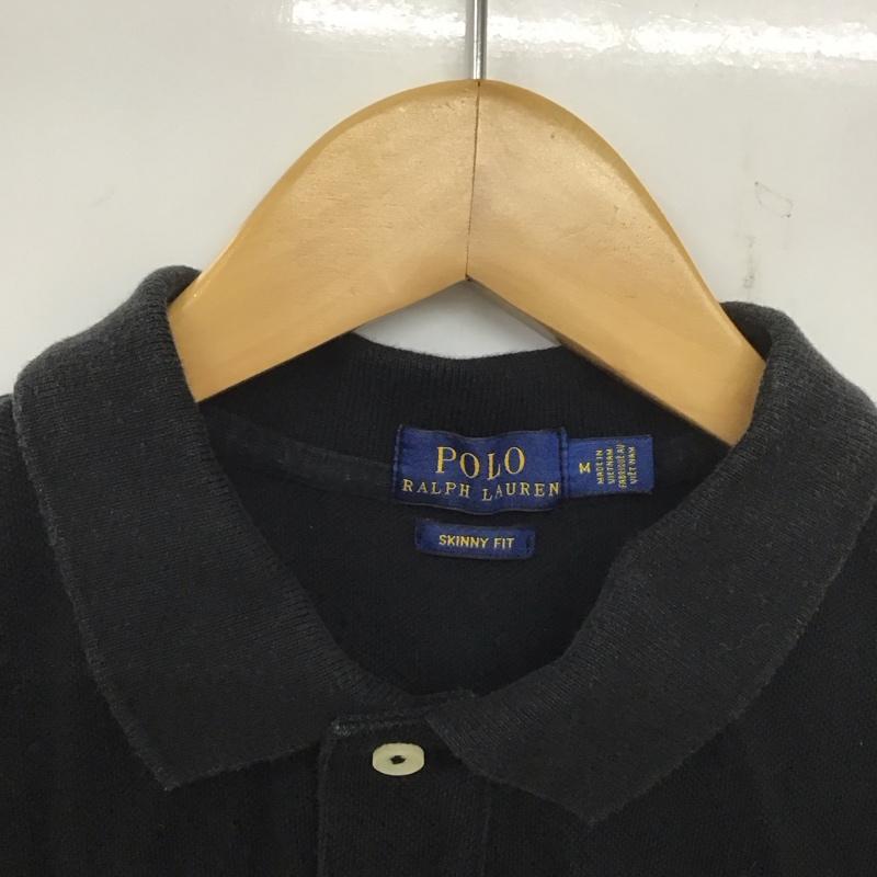 ポロラルフローレン POLO RALPH LAUREN ポロシャツ 半袖 M 無地 黒 / ブラック /  レディース USED 古着 中古 10140229