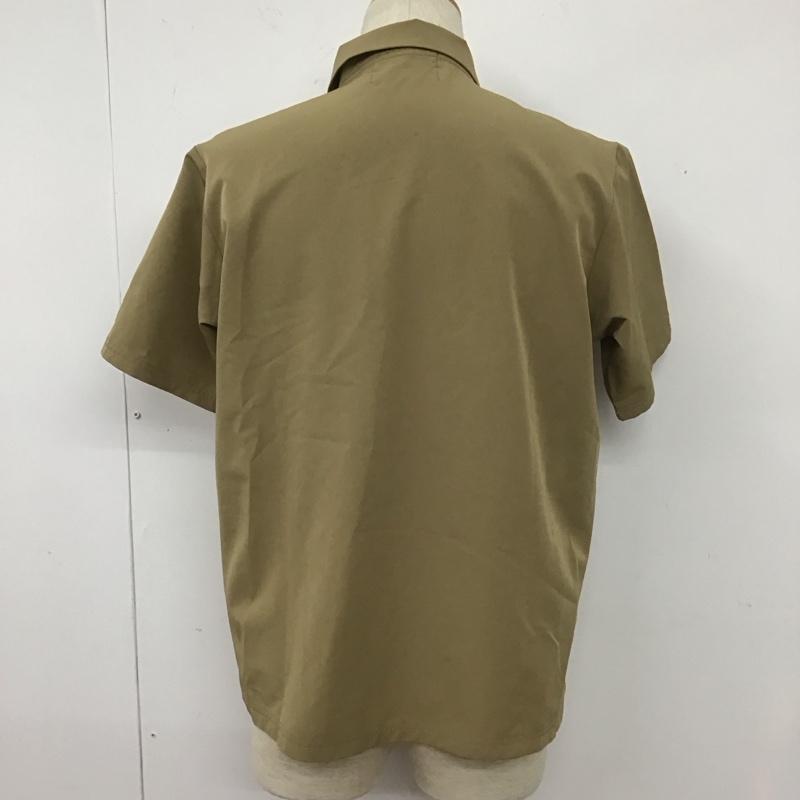 ナノユニバース nano・universe シャツ、ブラウス 半袖 672-0121004 SHELTECH オープンカラーシャツ S 無地 ベージュ / ベージュ /  メンズ USED 古着 中古 10107928