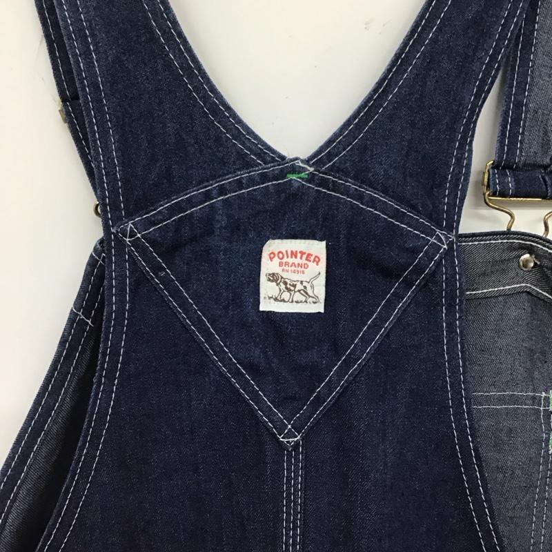 ポインター POINTER サロペット・オーバーオール サロペット、オーバーオール デニムオーバーオール オールインワン ワイドパンツ カジュアルパンツ 無地 インディゴ / インディゴ /  メンズ USED 古着 中古 10109151