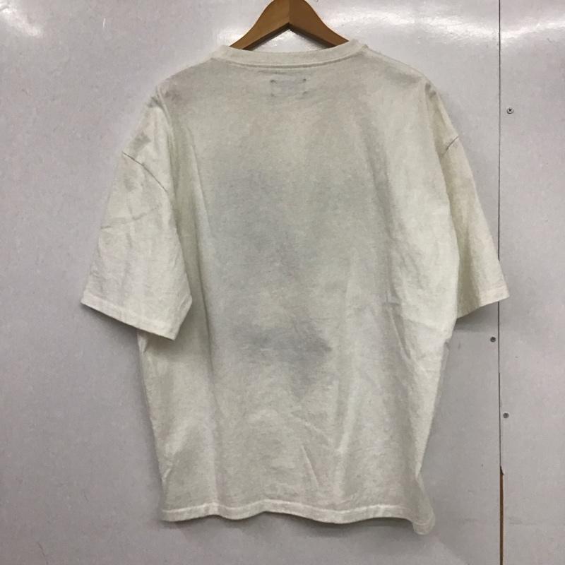 ゲンザイ genzai Tシャツ 半袖 半袖カットソー プリントTシャツ クルーネックカットソー L ロゴ、文字 白 / ホワイト /  メンズ USED 古着 中古 10146211