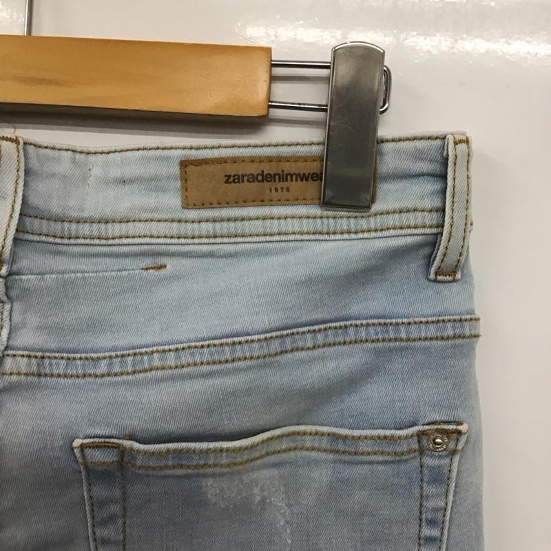 ザラ ZARA パンツ デニム、ジーンズ 40 無地 水色 / ライトブルー /  レディース USED 古着 中古 10142874