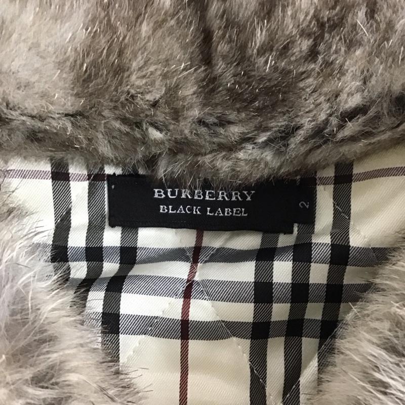バーバリーブラックレーベル BURBERRY BLACK LABEL ジャケット、上着 ジャケット、ブレザー ジップアップニットジャケット カラーニットジャケット アウター 2 ロゴ、文字 白 / ホワイト /  メンズ USED 古着 中古 10120037