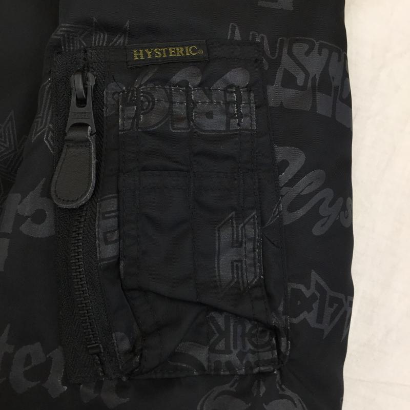 ヒステリックグラマー HYSTERIC GLAMOUR ジャケット、上着 ジャンパー、ブルゾン MA-1 プリマロフト　フライトジャケット L 総柄 黒 / ブラック /  メンズ USED 古着 中古 10135124