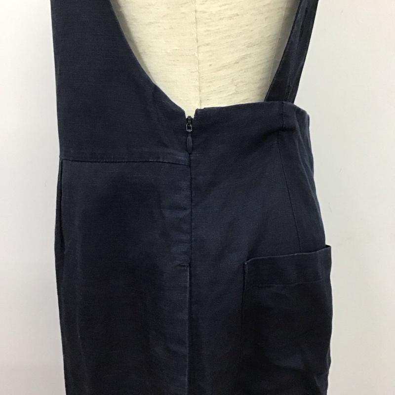 グリーンレーベルリラクシング green label relaxing サロペット・オーバーオール サロペット、オーバーオール 3626-105-1993 リヨセル フレアオールインワン 38 無地 紺 / ネイビー /  レディース USED 古着 中古 10133418