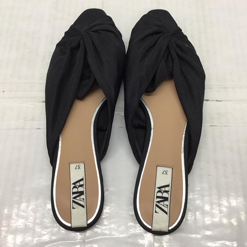 ザラ ZARA ミュール ミュール 7526 001 040 37 無地 黒 / ブラック /  レディース USED 古着 中古 10118413