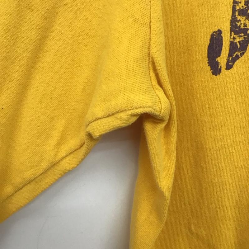 古着 USED Tシャツ 半袖 半袖カットソー プリントTシャツ クルーネックカットソー M ロゴ、文字 黄 / イエロー /  メンズ USED 古着 中古 10148984