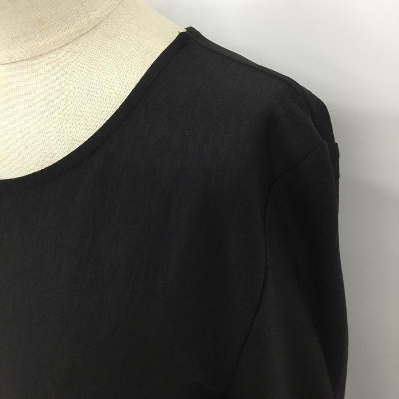 ザラ ZARA ワンピース ロングスカート 長袖ワンピース ロングワンピース ロングスリーブワンピース フレアスカート S 無地 黒 / ブラック /  レディース USED 古着 中古 10110033