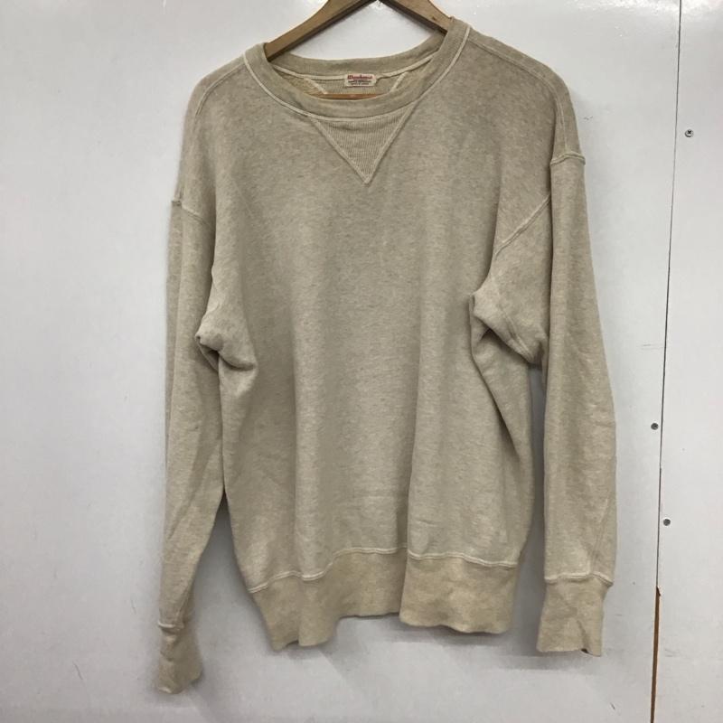ウエアハウス WAREHOUSE トレーナー 長袖 長袖トレーナー スウェット クルーネック プルオーバー 44 無地 ベージュ / ベージュ /  メンズ USED 古着 中古 10144864