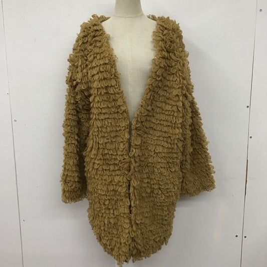 ジュエティ jouetie カーディガン 長袖 081230500600 ループ Vネック M 無地 キャメル / キャメル /  レディース USED 古着 中古 10107943